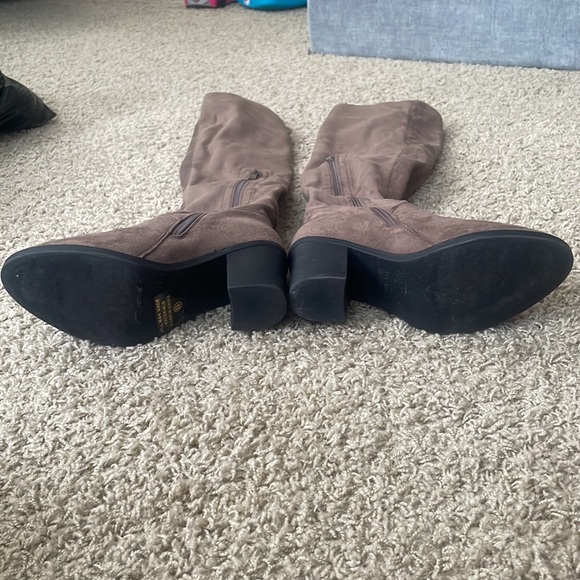 Top Moda Suede Knee High Boots. - Picture 3 of 3